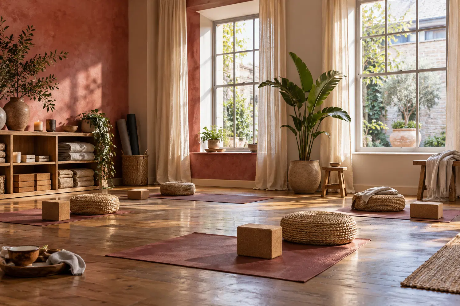 Illustration of wellness businesses and their working space